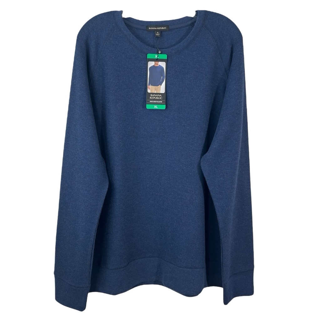 Banana Republic Men’s Crew Pullover Sweater Navy Blue size XL - Picture 1 of 7